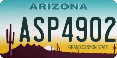 AZ license plate ASP4902