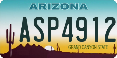 AZ license plate ASP4912