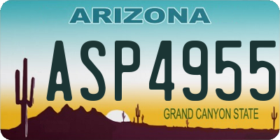 AZ license plate ASP4955