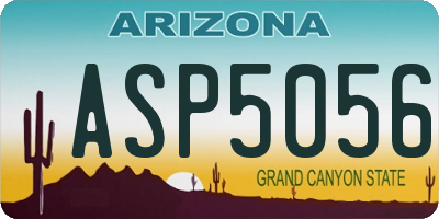 AZ license plate ASP5056