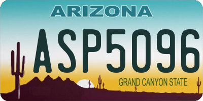 AZ license plate ASP5096