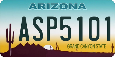 AZ license plate ASP5101