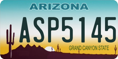 AZ license plate ASP5145