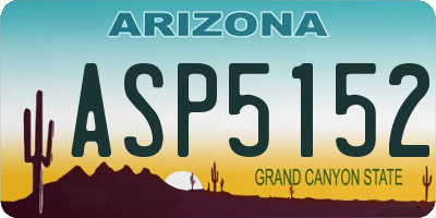 AZ license plate ASP5152
