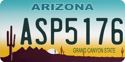 AZ license plate ASP5176