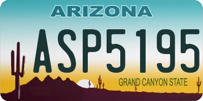 AZ license plate ASP5195