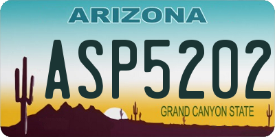 AZ license plate ASP5202