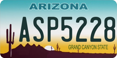 AZ license plate ASP5228