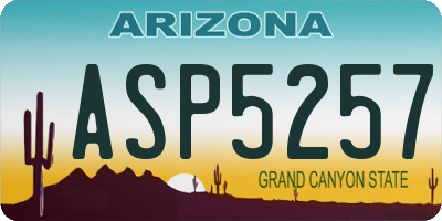 AZ license plate ASP5257