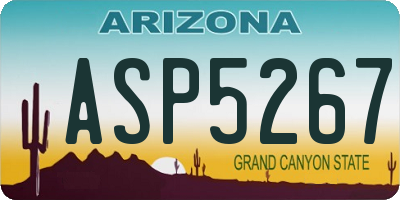 AZ license plate ASP5267