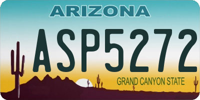 AZ license plate ASP5272