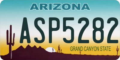 AZ license plate ASP5282