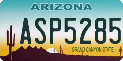 AZ license plate ASP5285