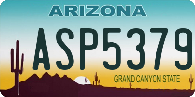 AZ license plate ASP5379