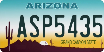 AZ license plate ASP5435
