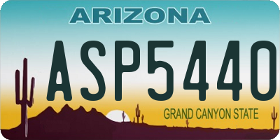 AZ license plate ASP5440