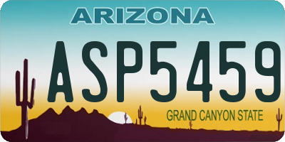 AZ license plate ASP5459