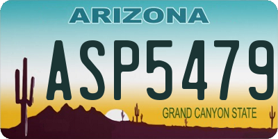 AZ license plate ASP5479