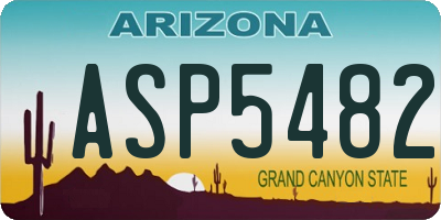AZ license plate ASP5482