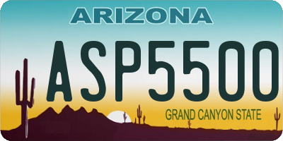 AZ license plate ASP5500