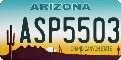 AZ license plate ASP5503