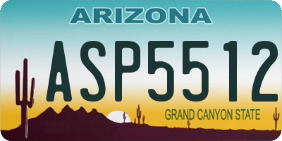 AZ license plate ASP5512