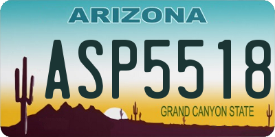AZ license plate ASP5518