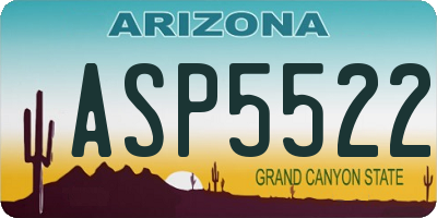 AZ license plate ASP5522