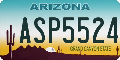 AZ license plate ASP5524