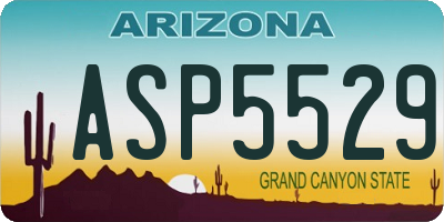 AZ license plate ASP5529