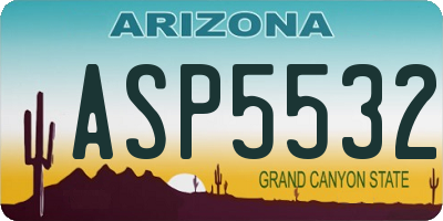 AZ license plate ASP5532