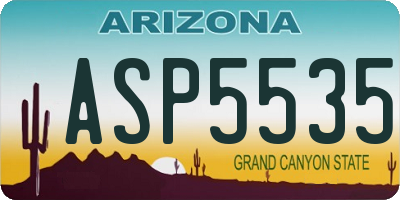 AZ license plate ASP5535