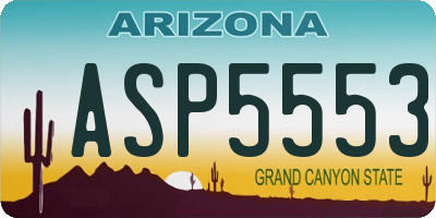 AZ license plate ASP5553