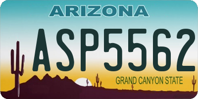 AZ license plate ASP5562