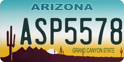 AZ license plate ASP5578