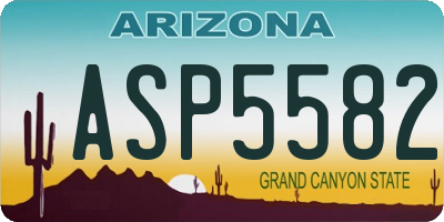 AZ license plate ASP5582