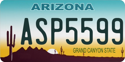 AZ license plate ASP5599