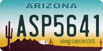 AZ license plate ASP5641
