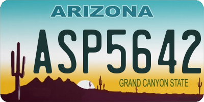 AZ license plate ASP5642