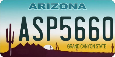 AZ license plate ASP5660