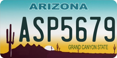 AZ license plate ASP5679