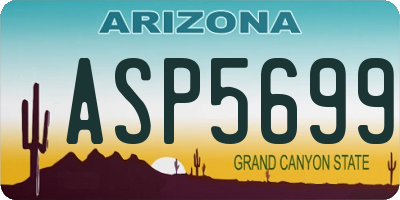 AZ license plate ASP5699