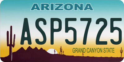 AZ license plate ASP5725