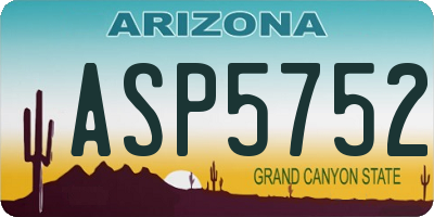 AZ license plate ASP5752