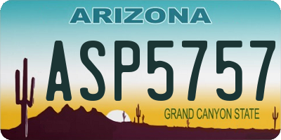 AZ license plate ASP5757
