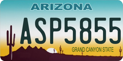 AZ license plate ASP5855