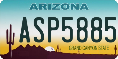 AZ license plate ASP5885