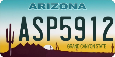 AZ license plate ASP5912