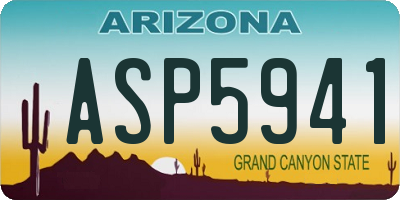 AZ license plate ASP5941