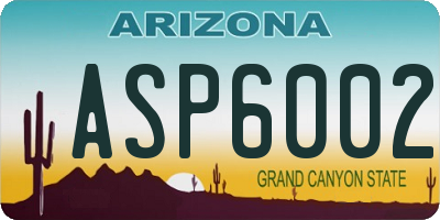 AZ license plate ASP6002